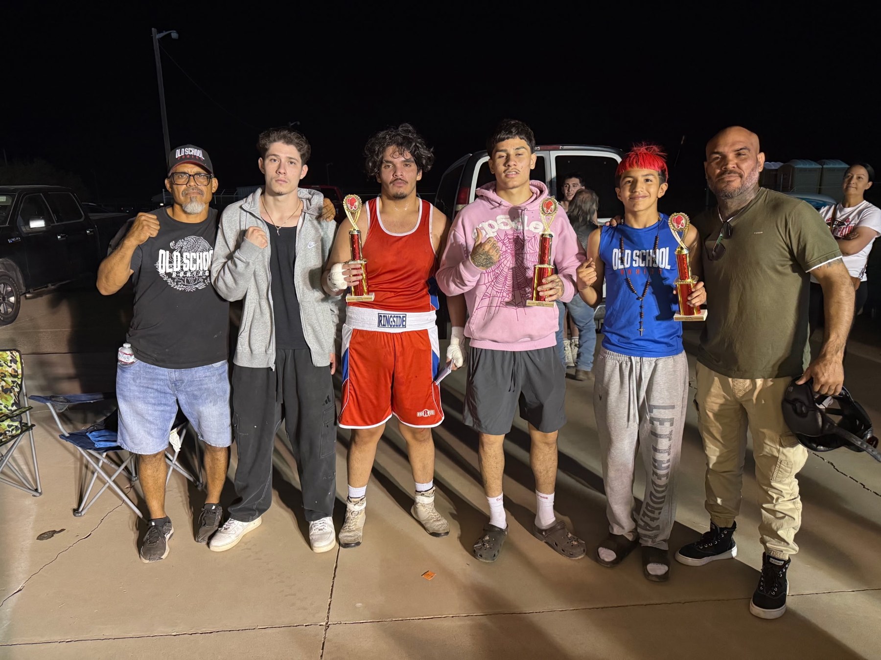 Old School boxers and coaches in Deming, New Mexico
