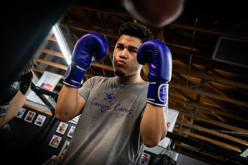 GCU Club Boxing athlete in stance