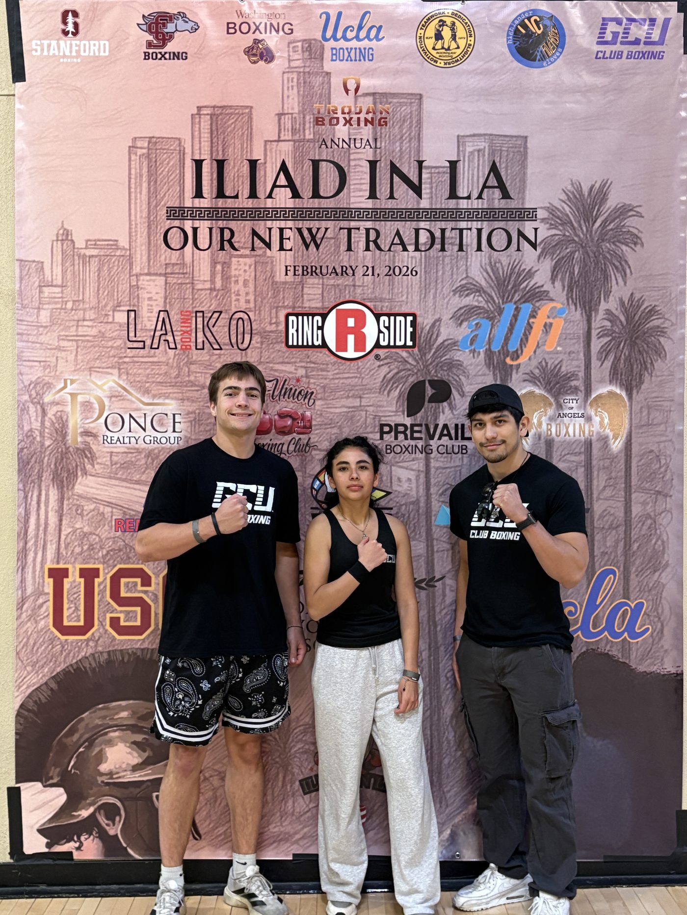 GCU Club Boxing team at the Iliad in LA tournament