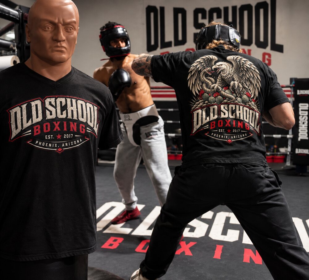 Old School Boxing Eagle and Snake T-Shirt